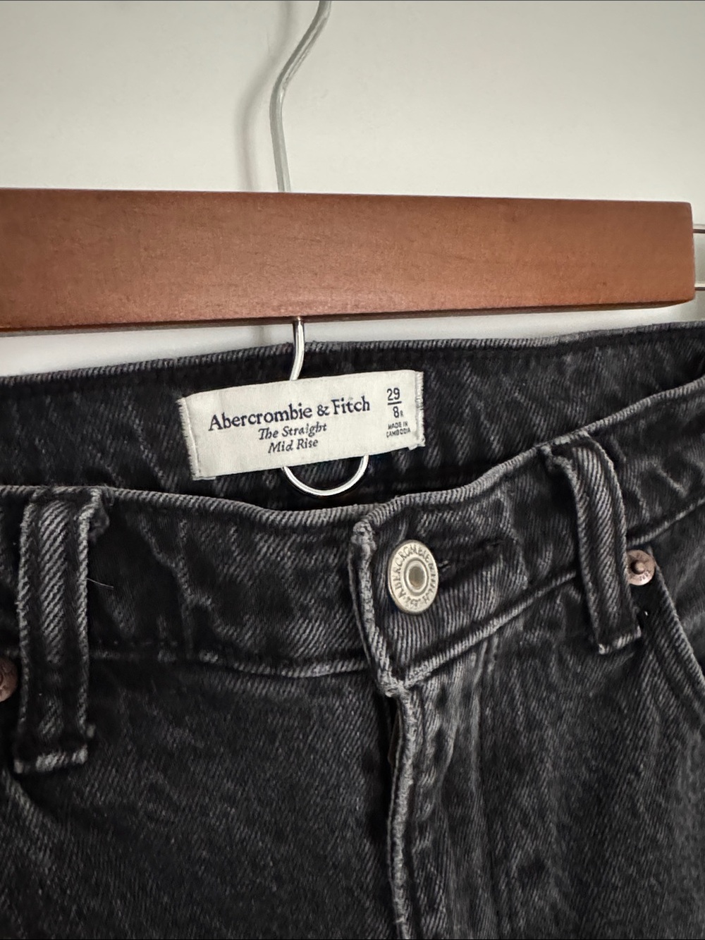 Abercrombie & Fitch Women's Black Straight-Leg Jeans - Picture 3 of 10